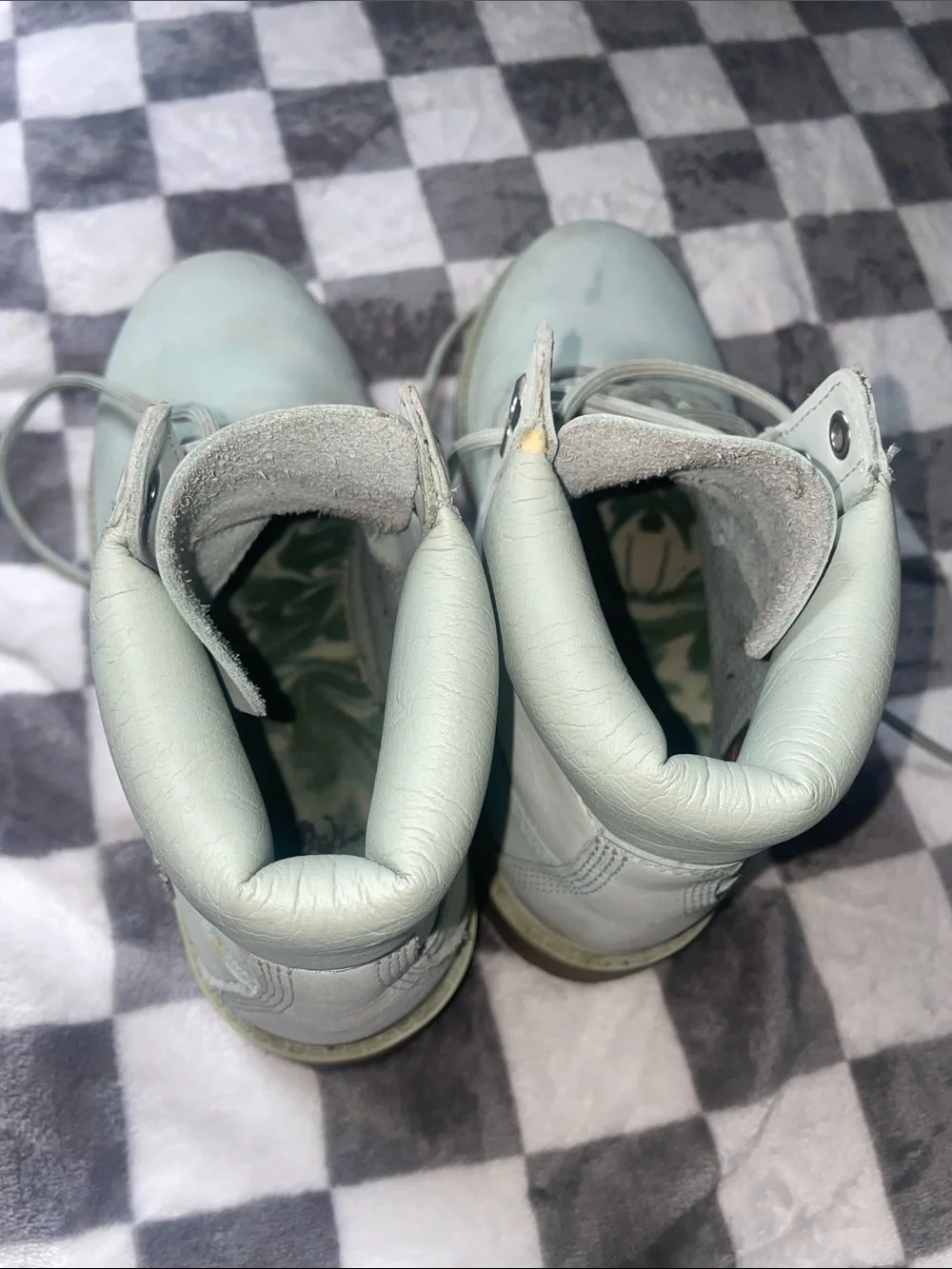 Timberland  Light Mint Lace-Up Boots